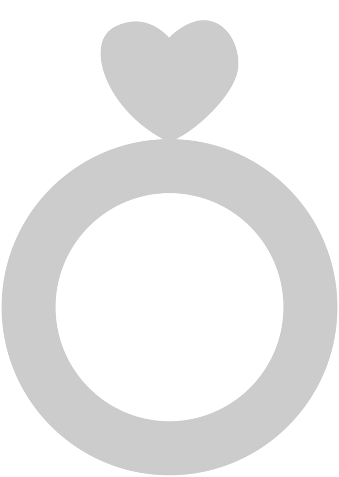 Heart ring vector