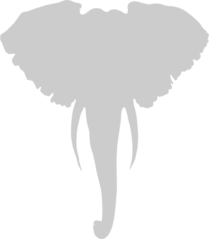 Elephant head vector