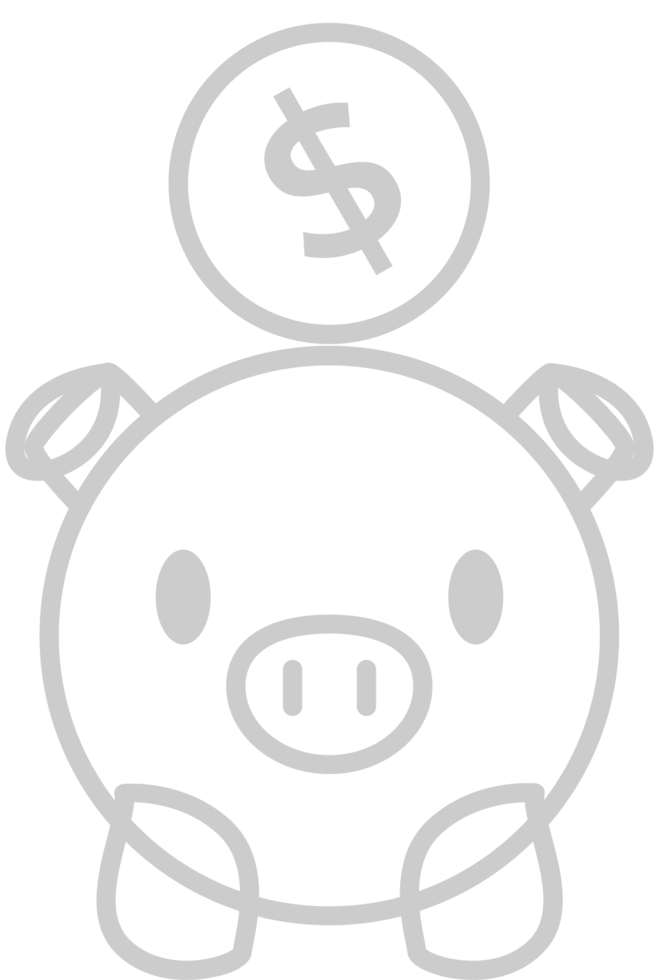 Money piggy bank vector