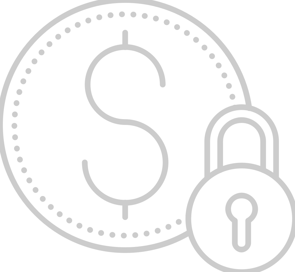 Money lock vector