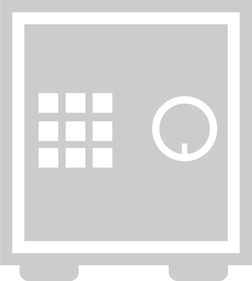 Money safe deposit vector