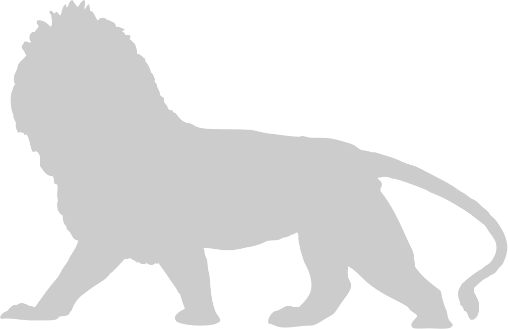 Lion walking vector