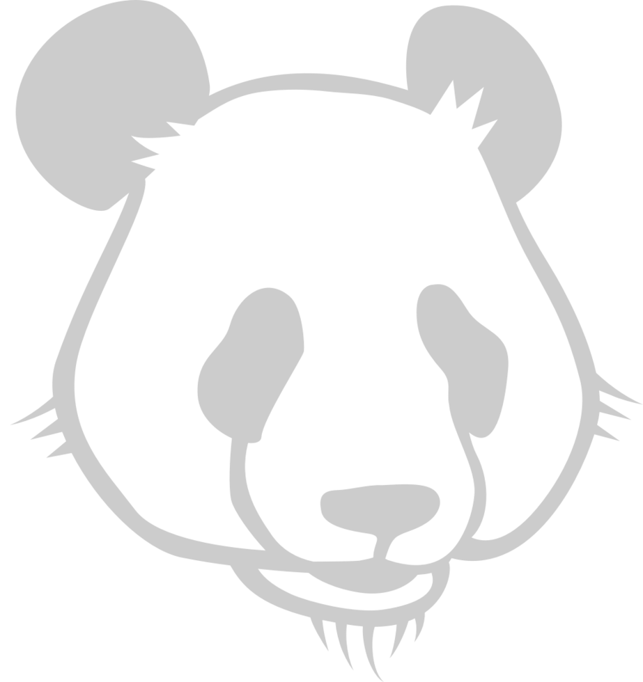 Panda head vector