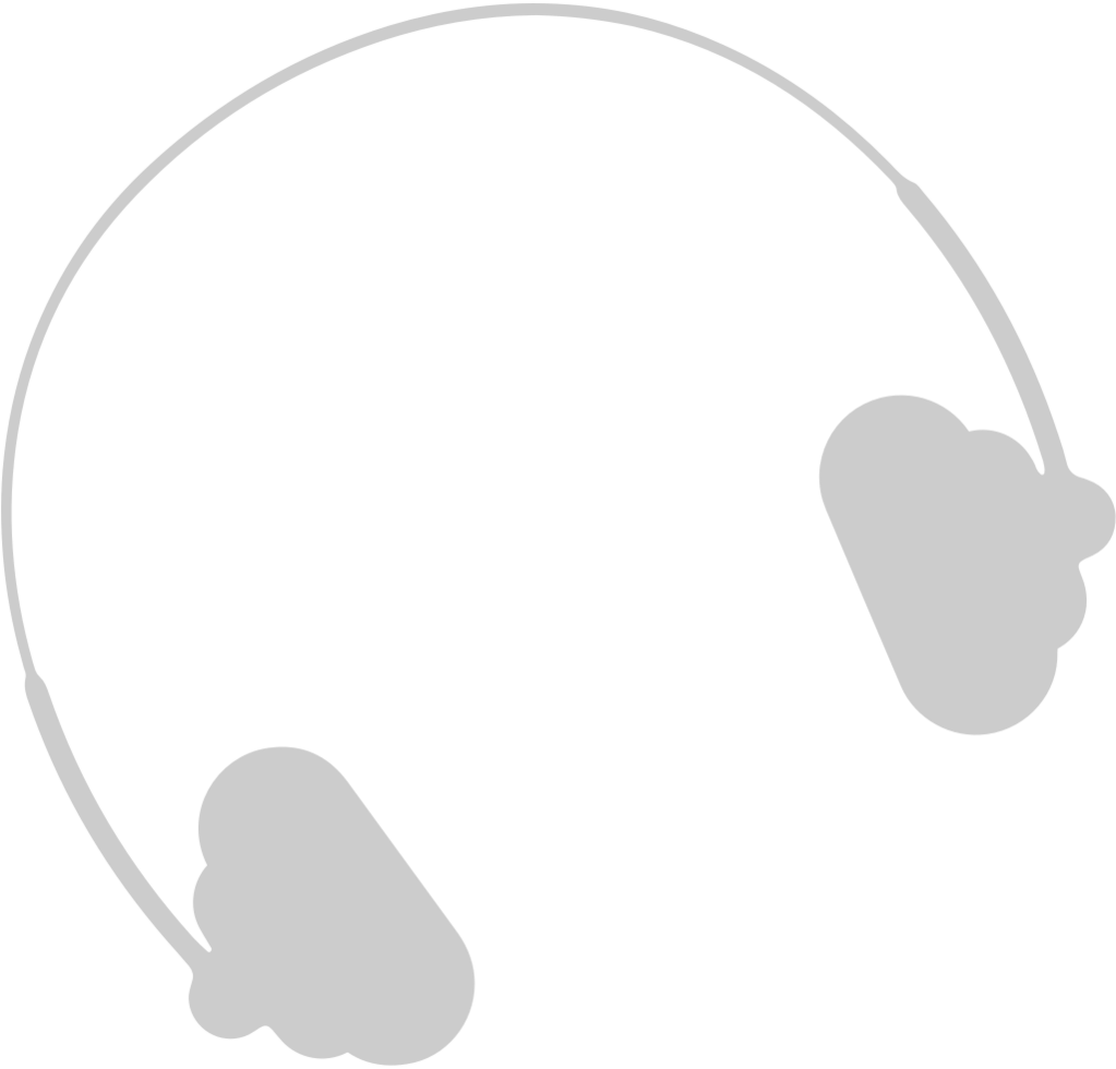 Music headphone vector