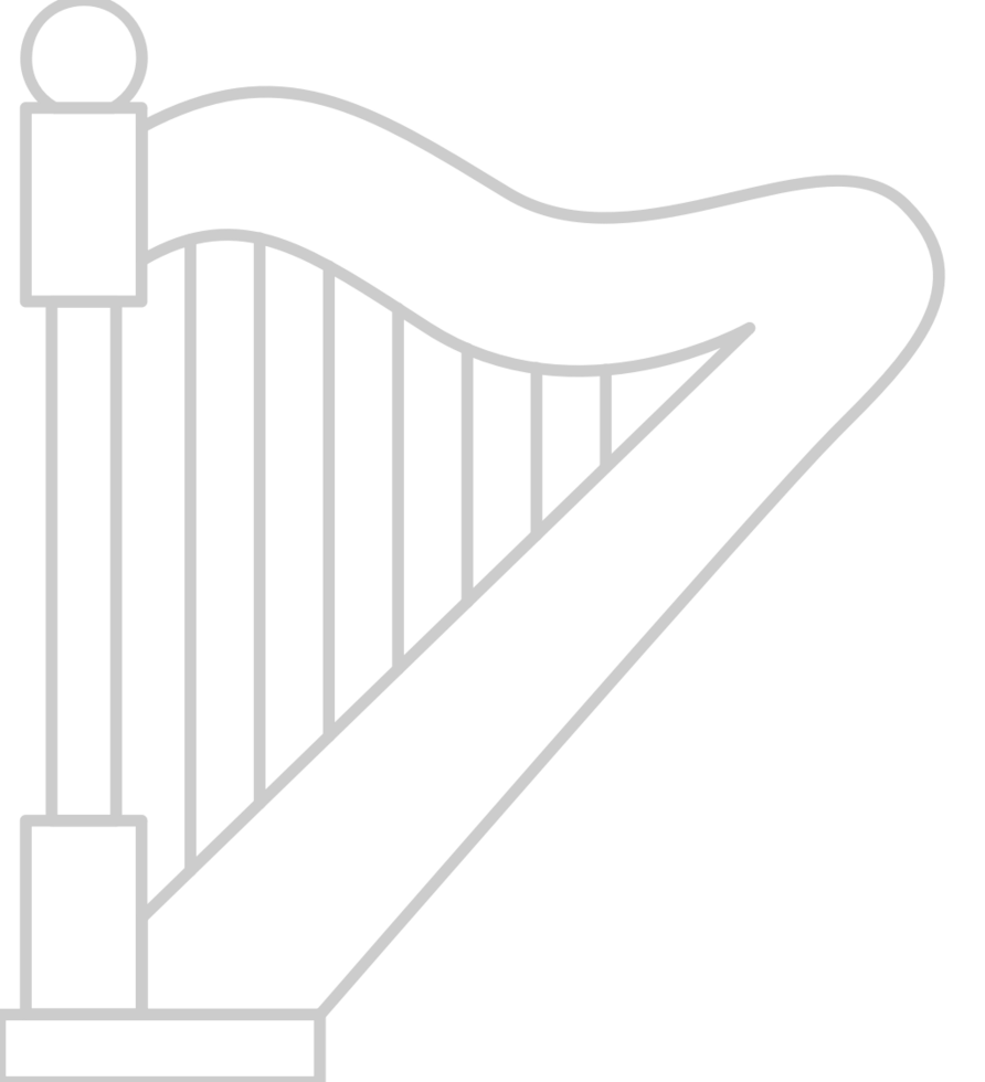Music harp vector