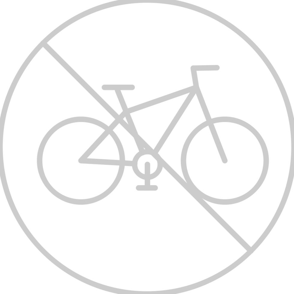 No bicycle vector
