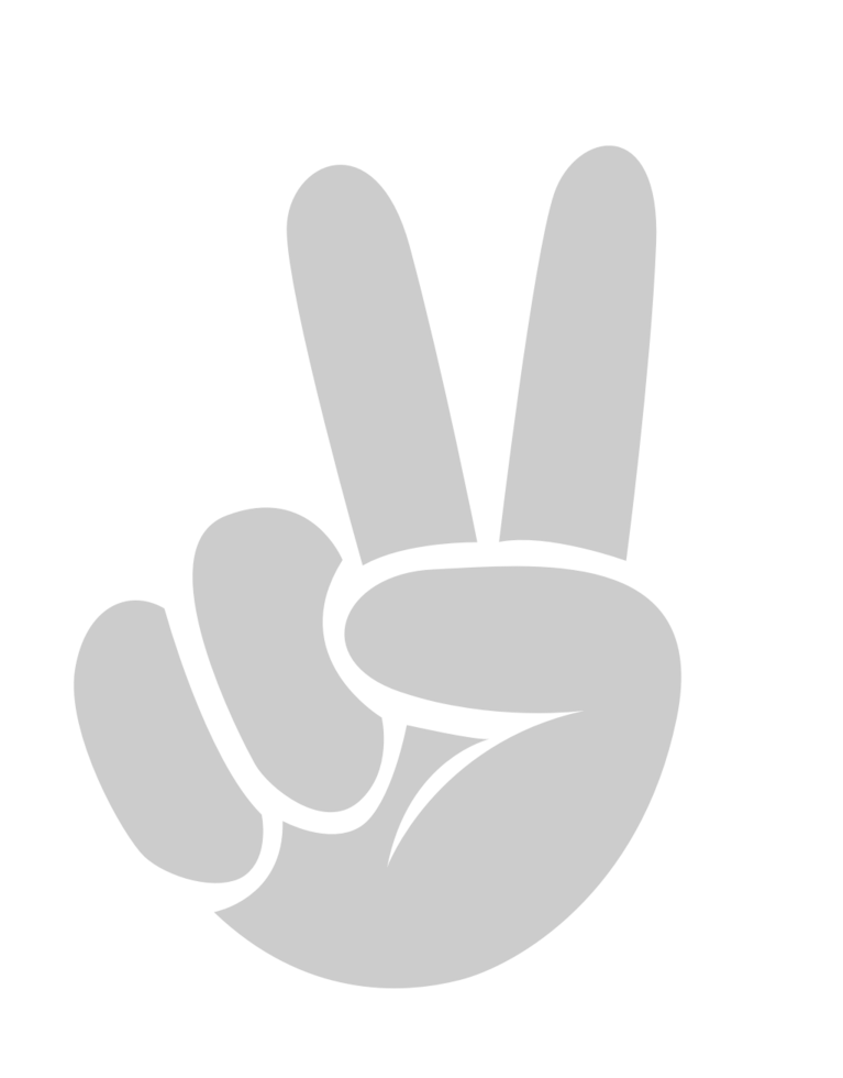 Peace finger sign vector