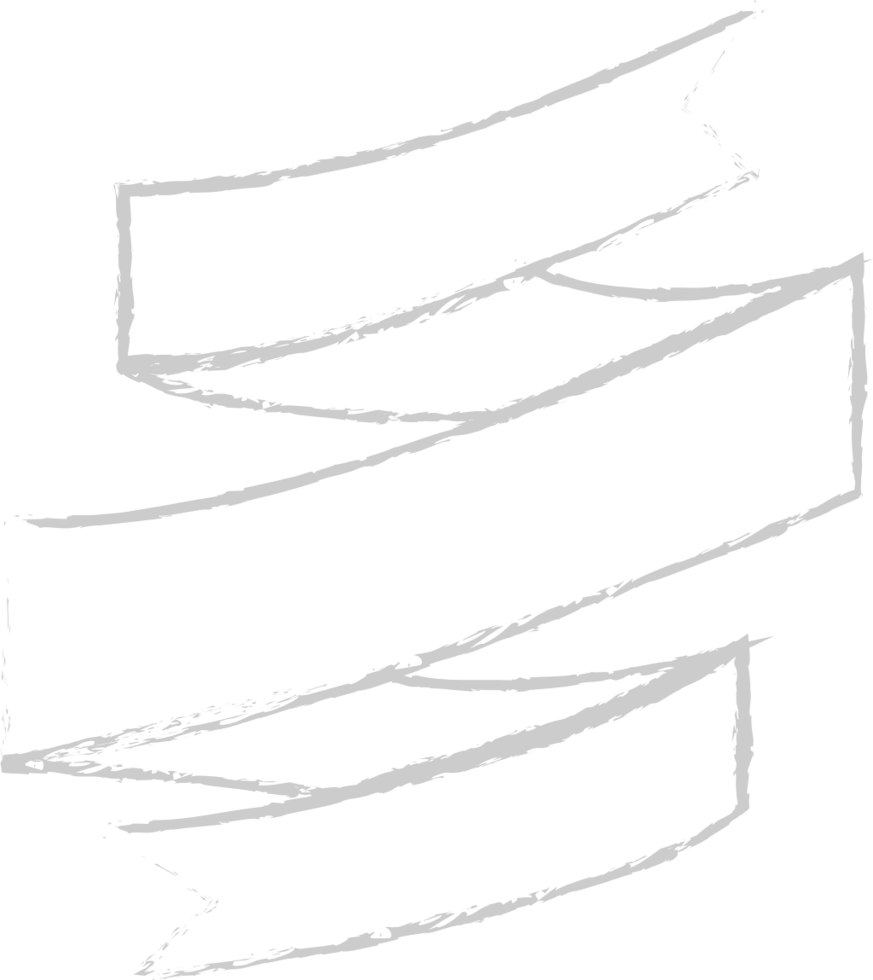 Ribbon banner brush outline vector