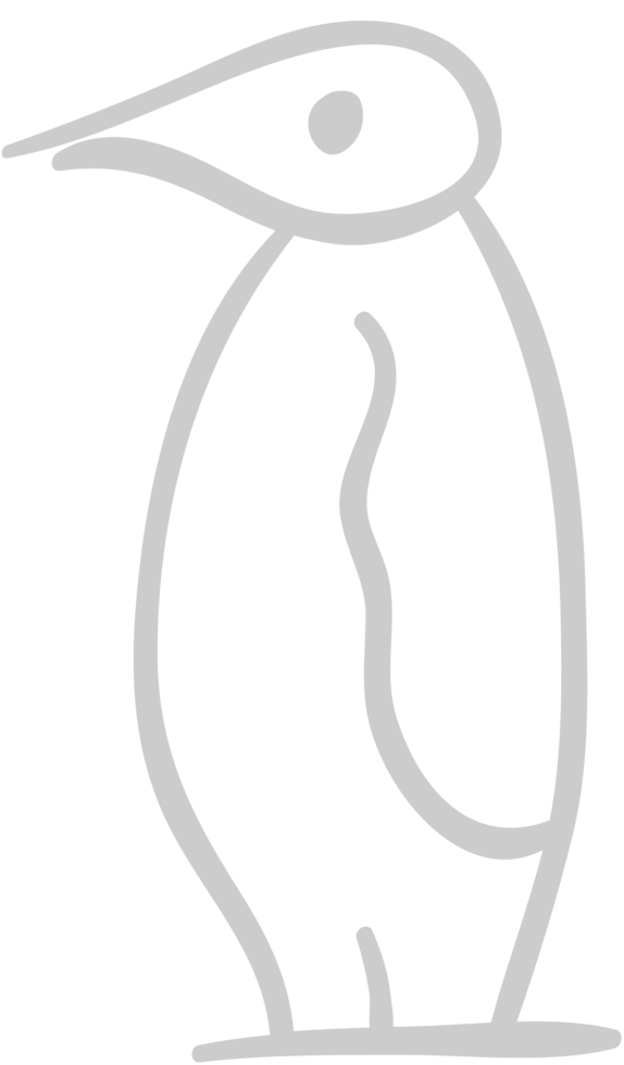Penguin outline vector