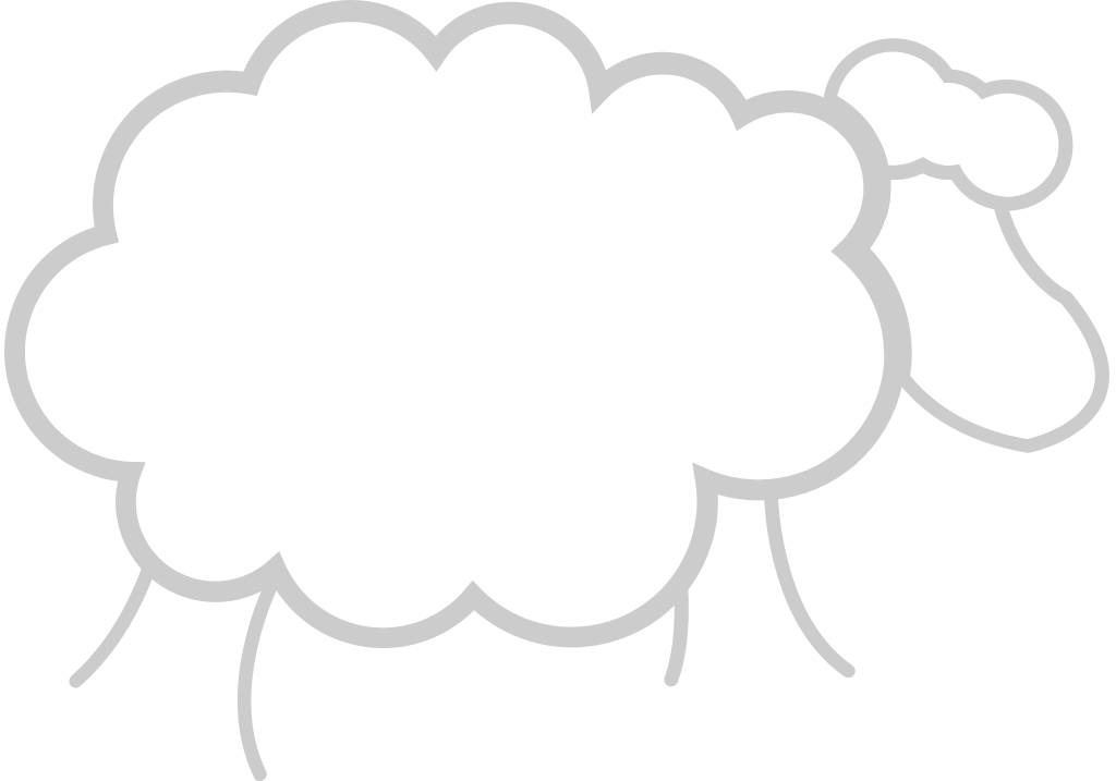Sheep outline vector