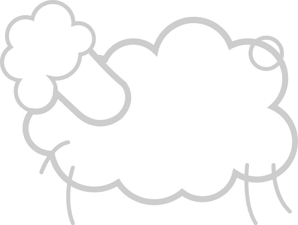 Sheep outline vector