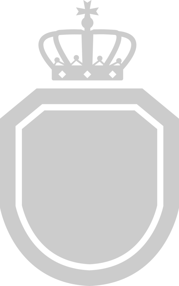 Shield with crown vector