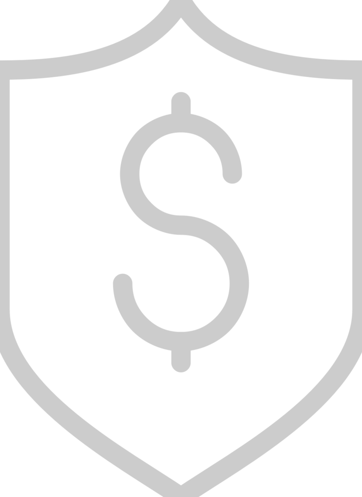 Shield dollar vector