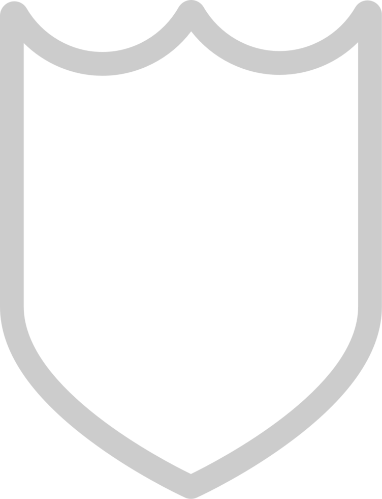 Shield outline vector