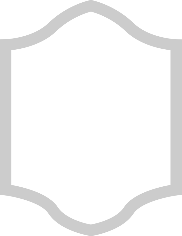 Shield outline vector