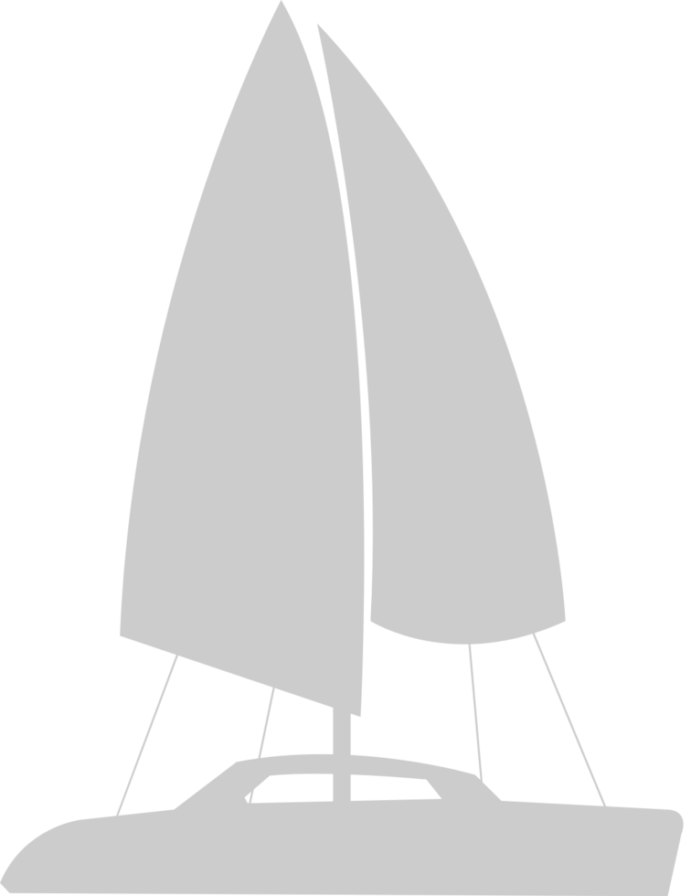 multihull sail boat vector