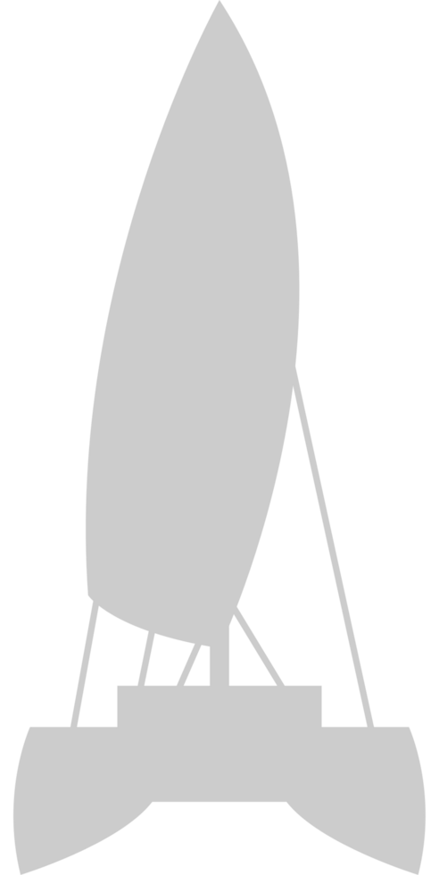 multihull sail boat vector