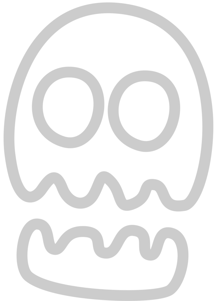 Skull outline vector