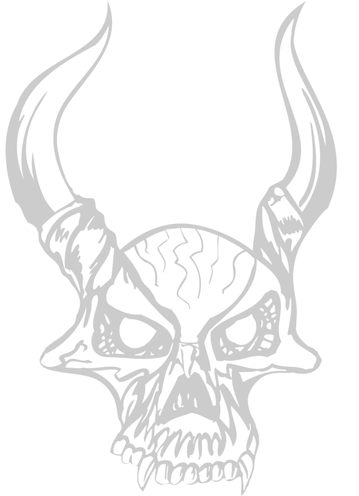 Skull horn vector