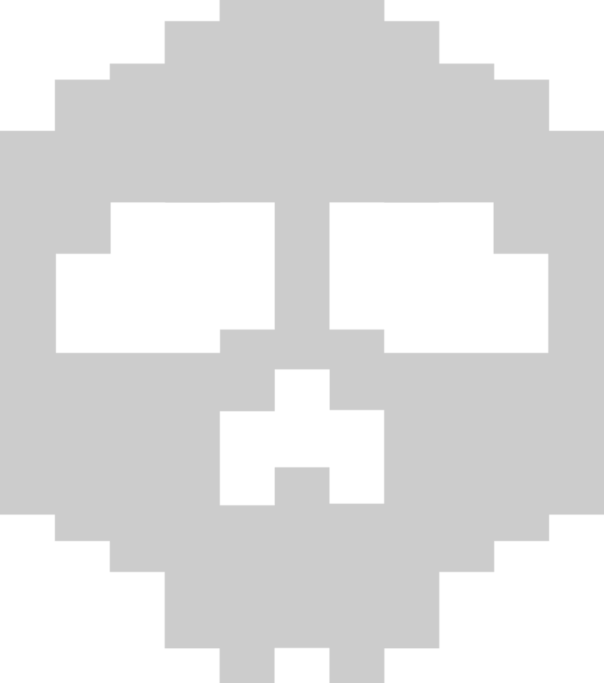 Skull pixel vector