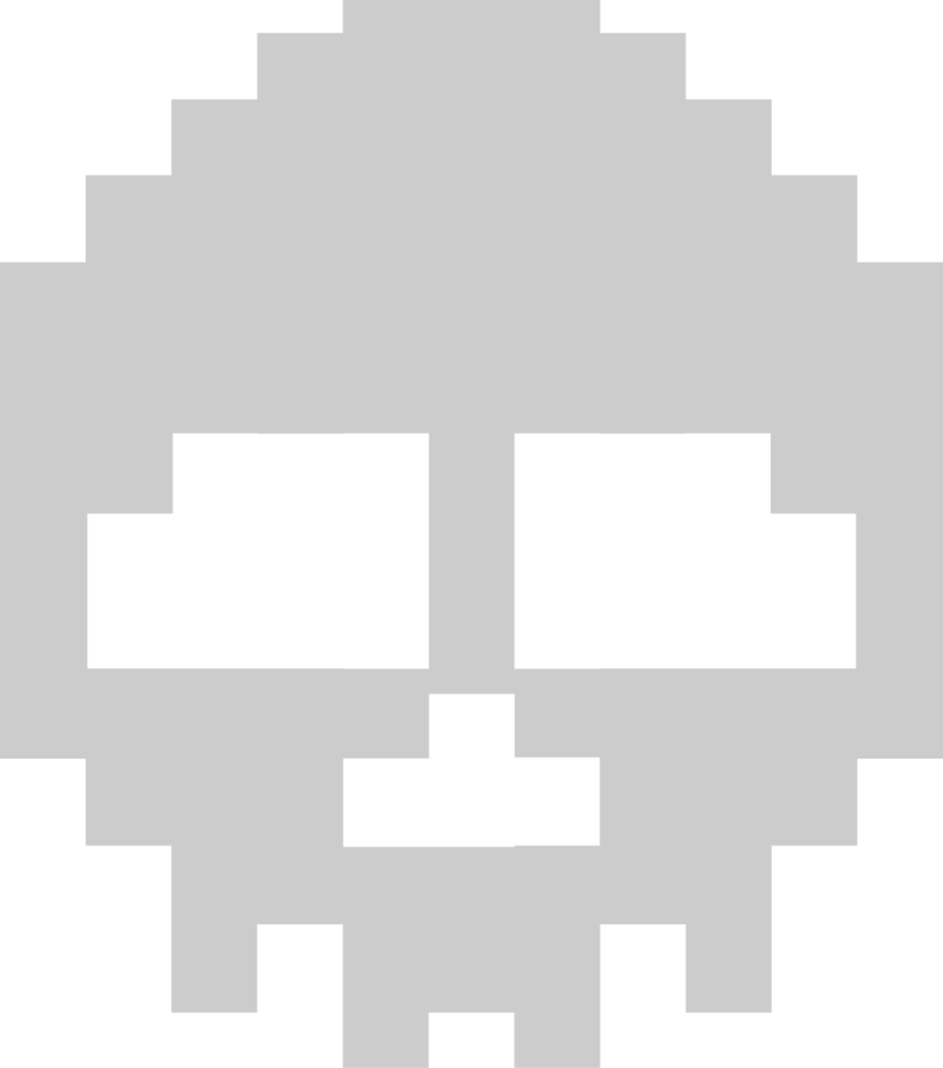 Skull pixel vector