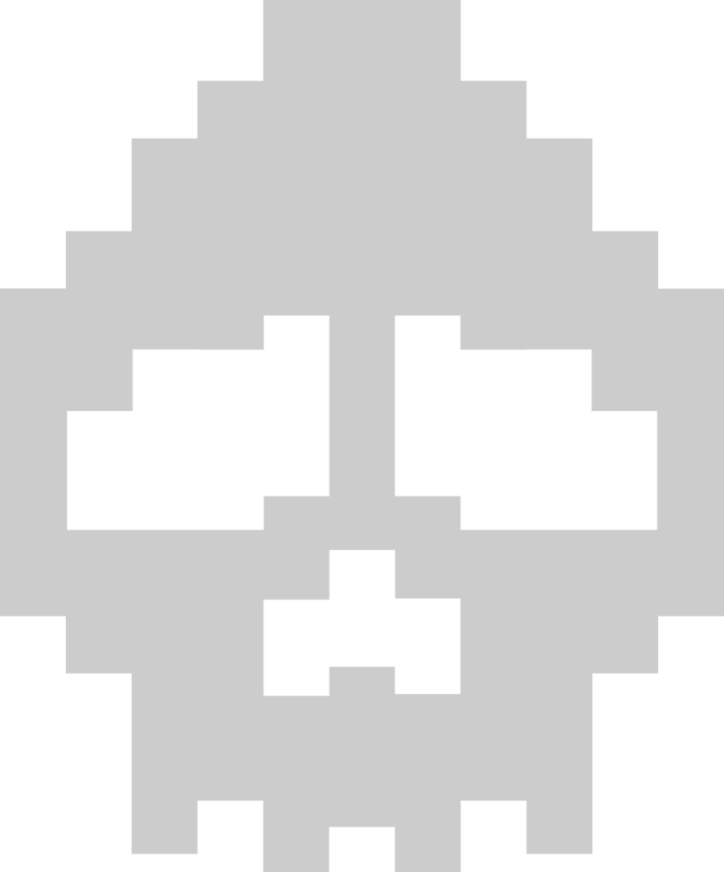 Skull pixel vector