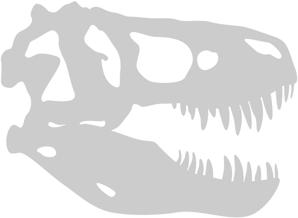 Skull dinosaur vector