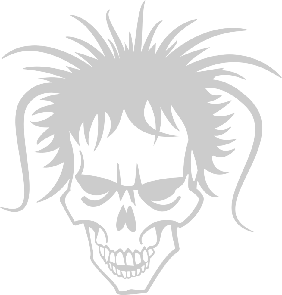 cráneo punk vector