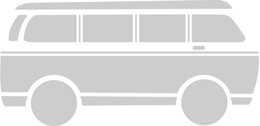 vintage mini bus vector