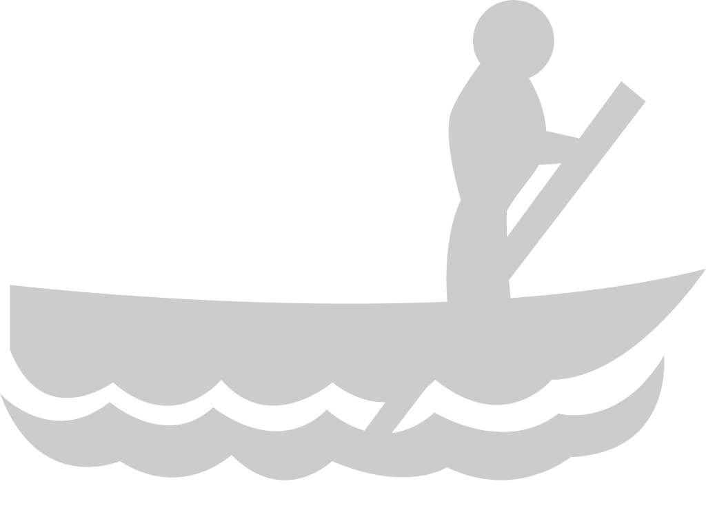 paddle a canoe vector