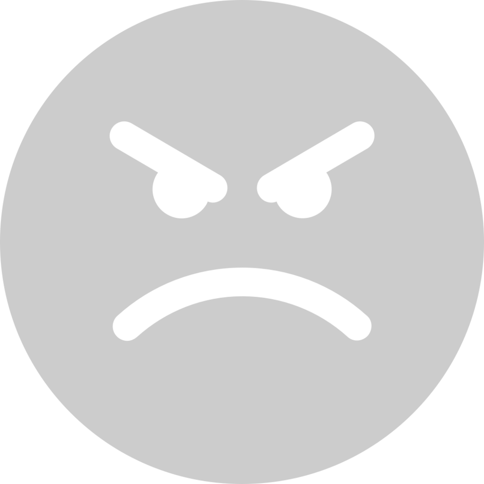 Smiley face angry vector