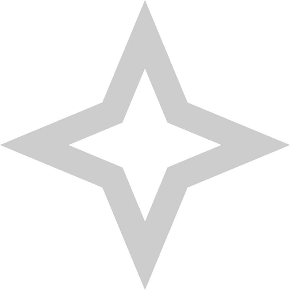 Star four point outline vector
