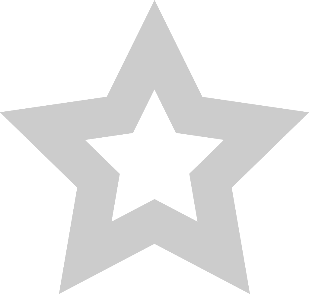 Star five point outline vector