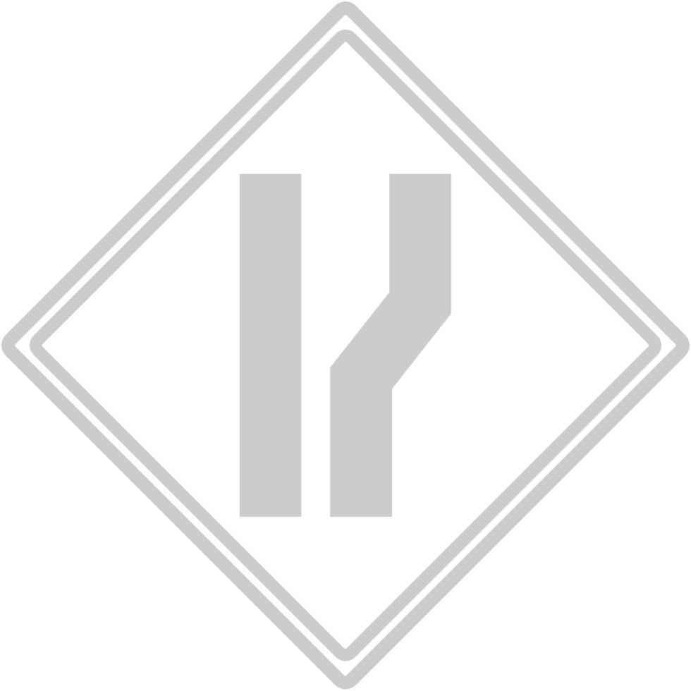 road narrow sign vector