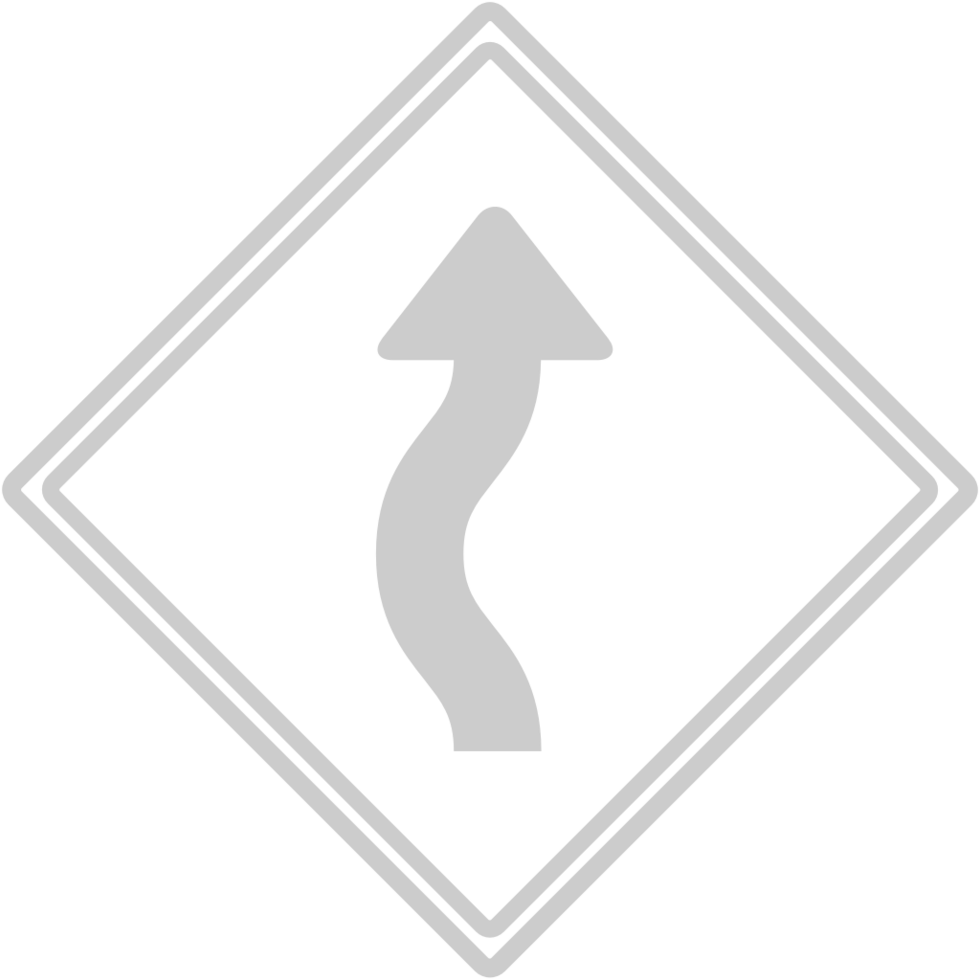 single lane shift pair road sign vector
