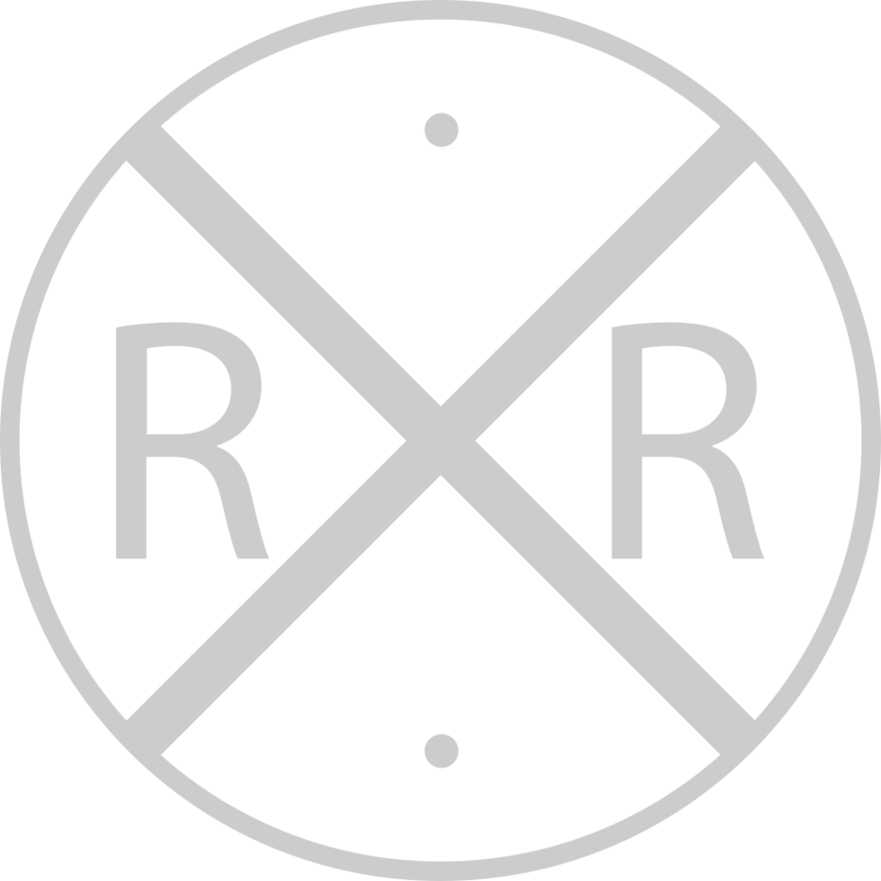 railroad crossing ahead sign vector