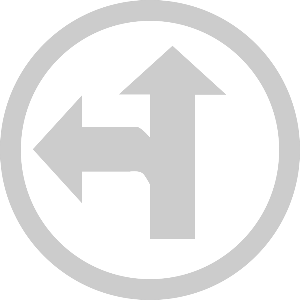 proceed straight or turn left vector