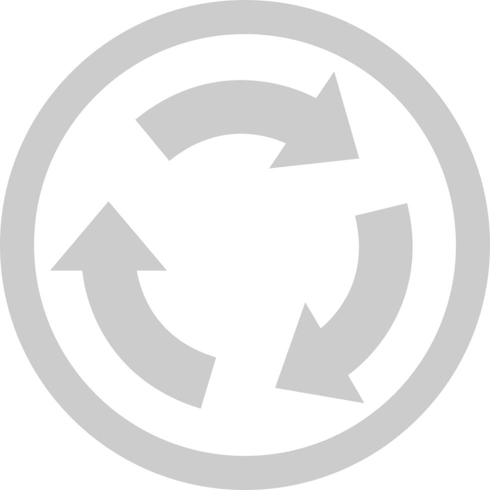 roundabout ahead sign vector