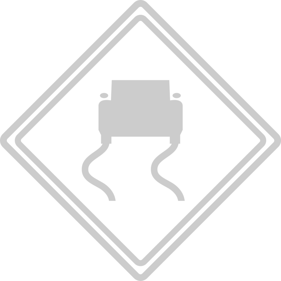 caution snow or ice road sign vector