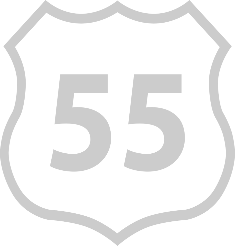 two digit route shield road sign vector