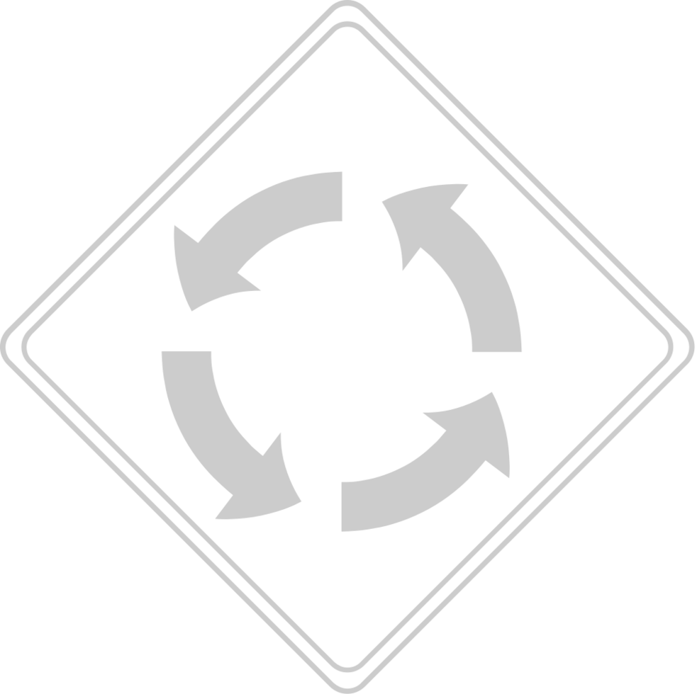 roundabout road sign vector