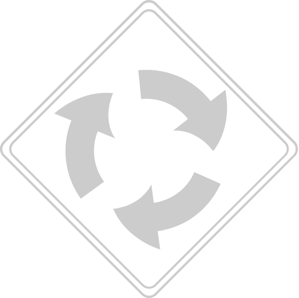 roundabout road sign vector