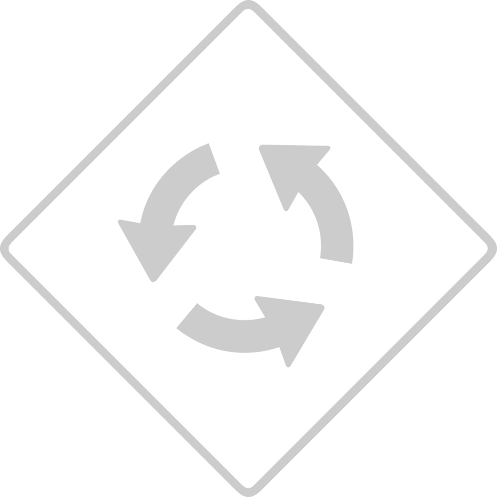 roundabout road sign vector