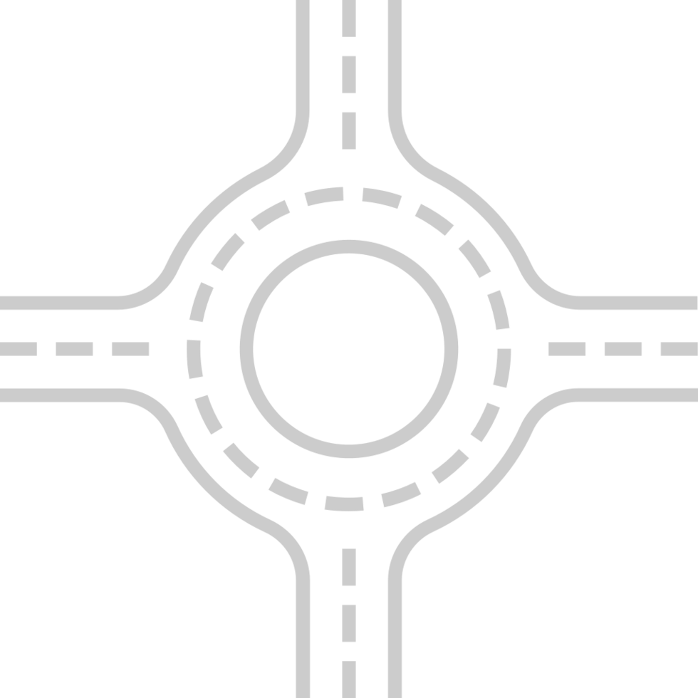 roundabout road map vector