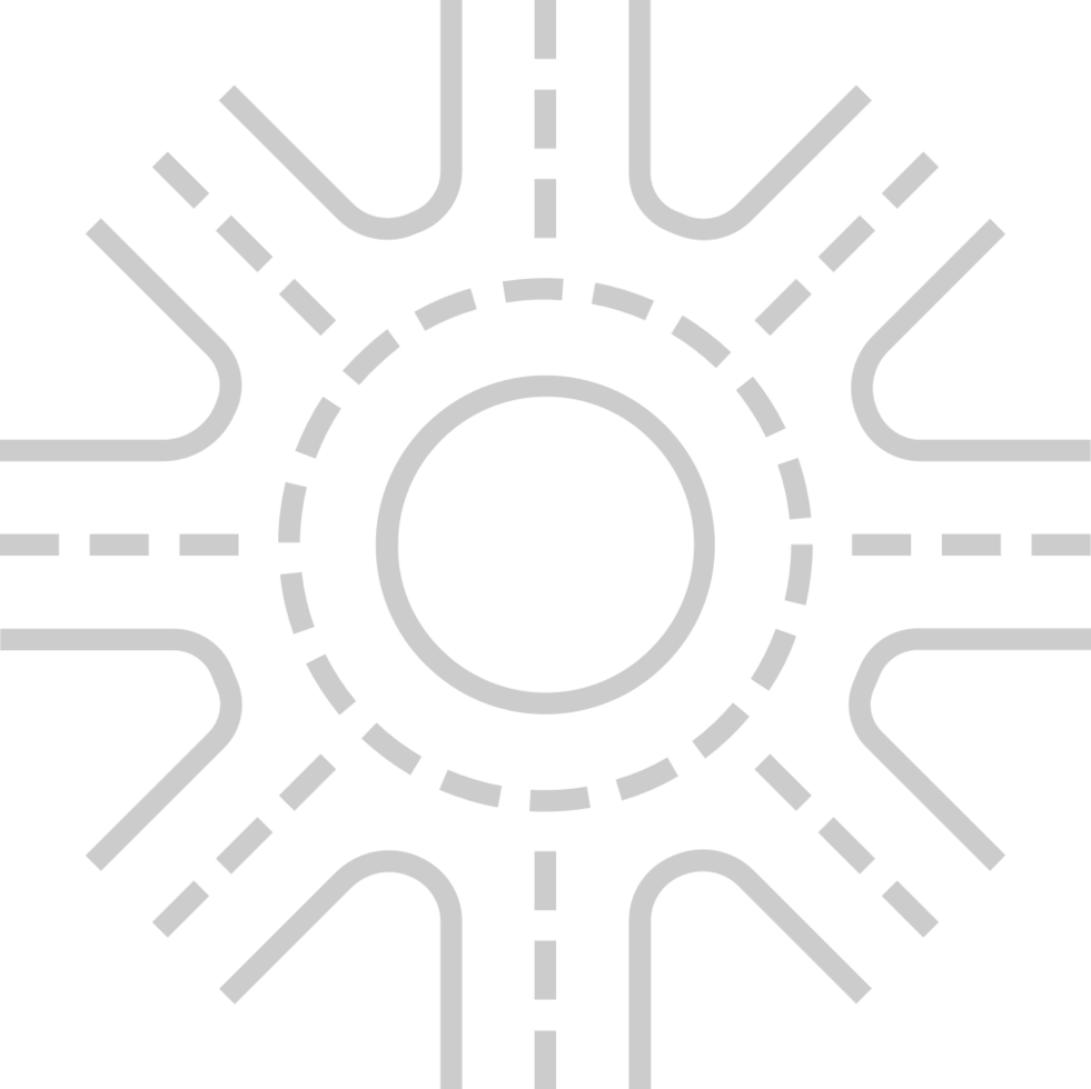roundabout road map vector