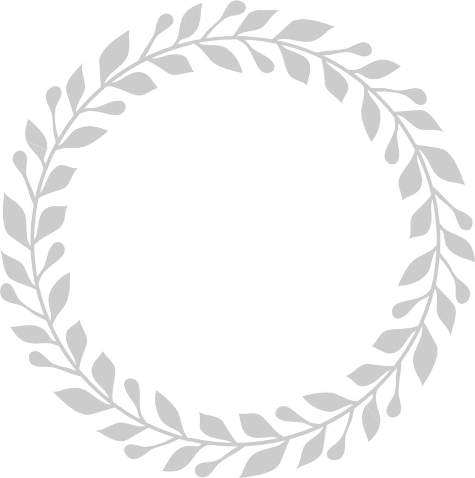 Decoration frame circle leaf vector