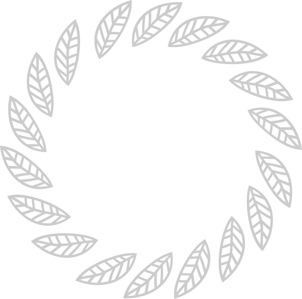 Decoration frame circle leaf vector