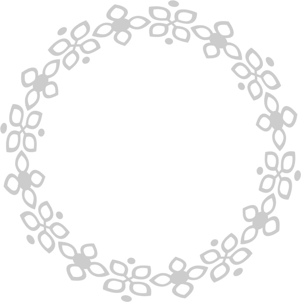Decoration frame circle flower vector