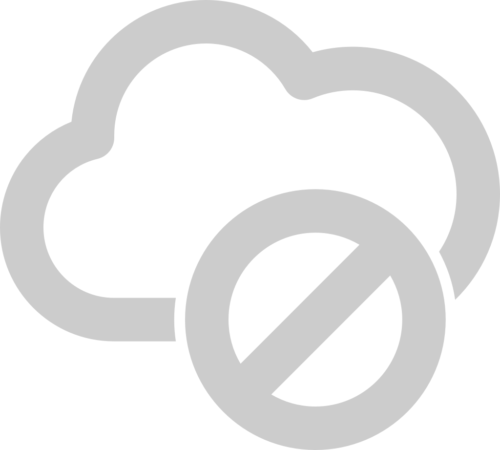 Cloud Computing No Access Icon vector