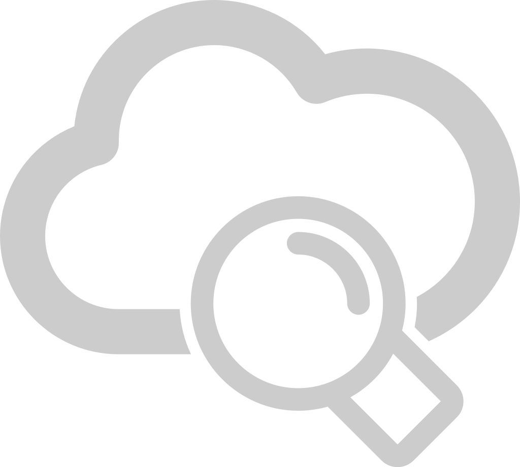 Cloud Computing Search Icon vector